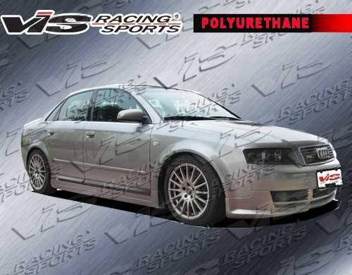 2006-2008 Audi A4 4 doors J-SPEED Style POLYURETHANE Black Front Lip-2