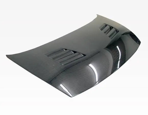 2006-2011 Honda Civic 2 doors TECHNO R Style Carbon Fiber Black Hood-1