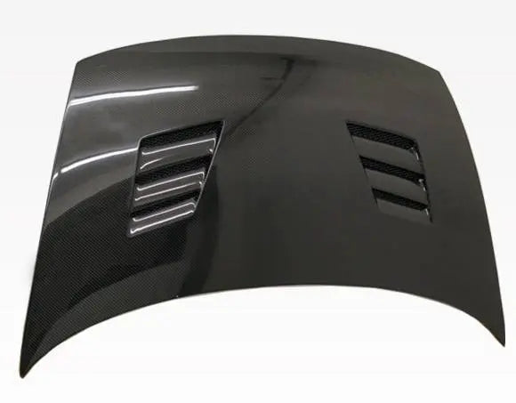 2006-2011 Honda Civic 2 doors TECHNO R Style Carbon Fiber Black Hood-3
