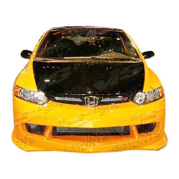 2006-2011 Honda Civic 2 doors TECHNO R 2 Style FRP Primer Rear Lip-1