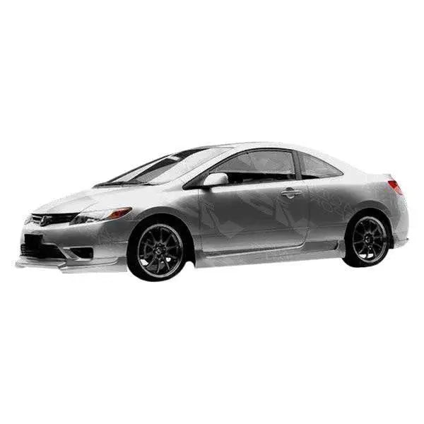 2006-2011 Honda Civic 2 doors Touring 2 Style FRP Primer Side Skirts-1