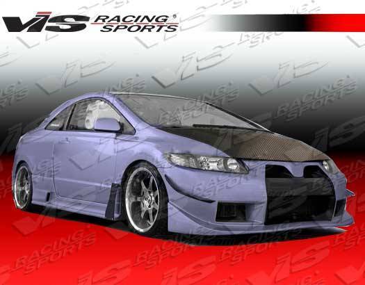 2006-2011 Honda Civic 2 doors Wide body GT Style FRP Primer WideBody-2