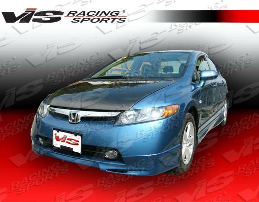 2006-2008 Honda Civic 4 doors FUZION Style FRP Primer Front Lip-2