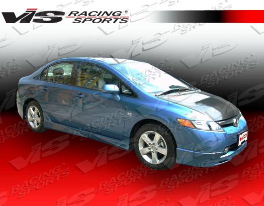 2006-2008 Honda Civic 4 doors FUZION Style FRP Primer Full Kit-2