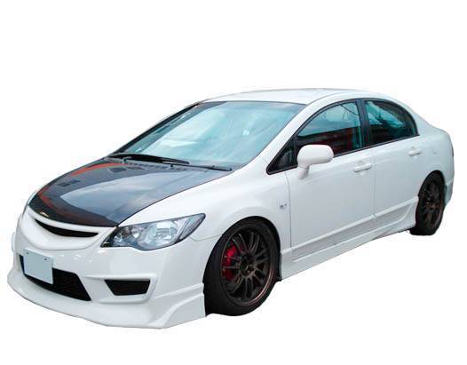 2006-2011 Honda Civic JDM 4 doors FRP Primer Accessories-2