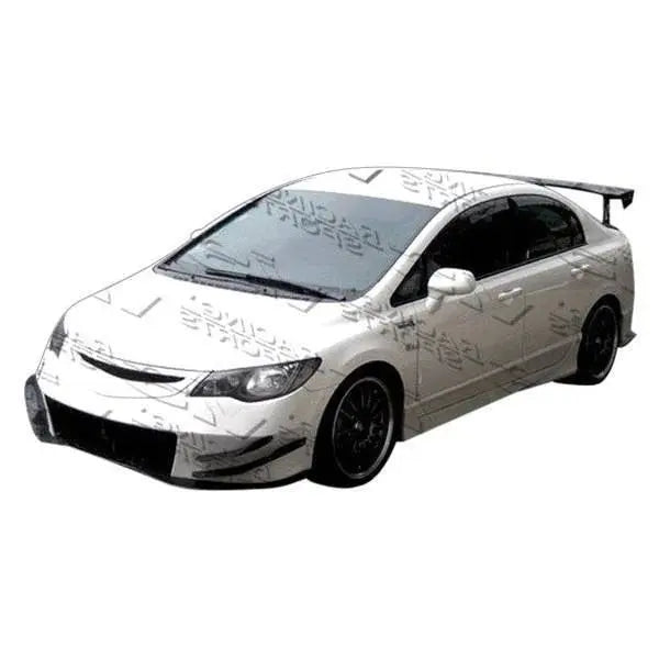 2006-2011 Honda Civic JDM 4 doors J Speed Style FRP Primer Side Skirts-1