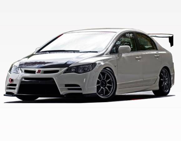 2006-2011 Honda Civic JDM 4 doors MM Style FRP Primer Front Bumper-2