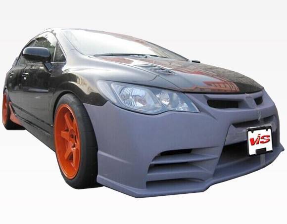 2006-2011 Honda Civic JDM 4 doors MM Style FRP Primer Front Bumper-5