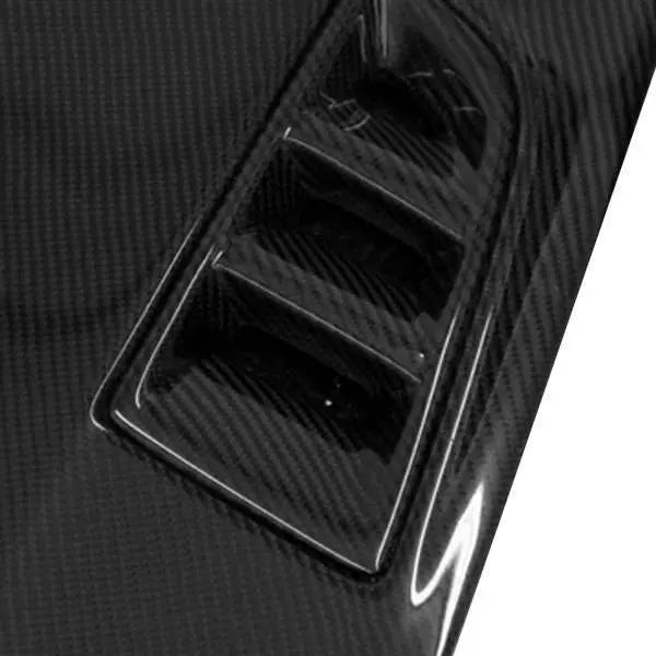 2006-2011 Honda Civic JDM 4 doors RR Style Carbon Fiber Black Hood-2