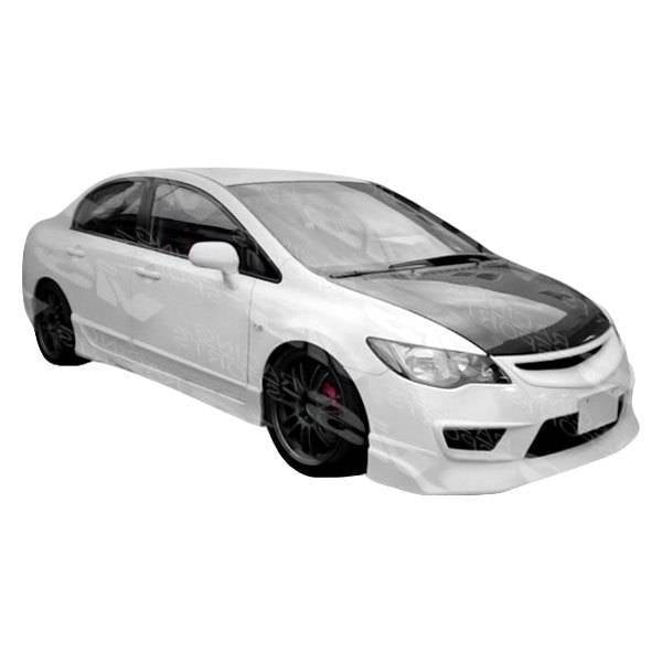 2006-2011 Honda Civic JDM 4 doors TECHNO R Style FRP Primer Front Bumper-1
