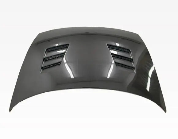 2006-2011 Honda Civic 4 doors TECHNO R Style Carbon Fiber Black Hood-3