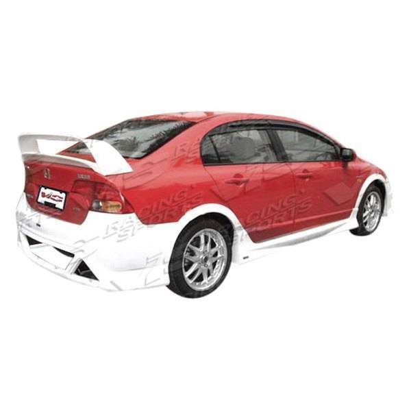 2006-2011 Honda Civic 4 doors Type R Concept Style FRP Primer Fender Flares-1