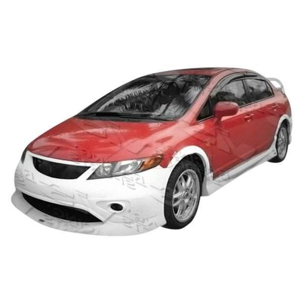 2006-2011 Honda Civic 4 doors Type R Concept Style FRP Primer Fender Flares-1