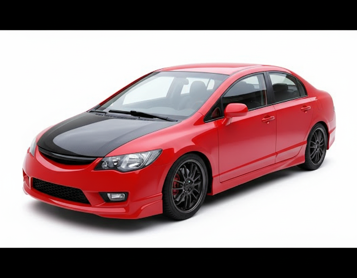 2006-2011 Honda Civic 4 doors FRP Primer Type R Side Skirts - VIS Racing