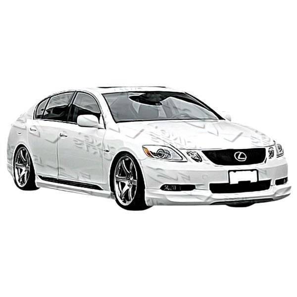 2006-2007 Lexus GS300 GS430 4 doors WINGS Style FRP Primer Front Lip-2