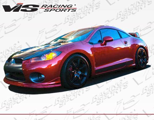 2006-2012 Mitsubishi Eclipse 2 doors POLYURETHANE Black Front Lip-3