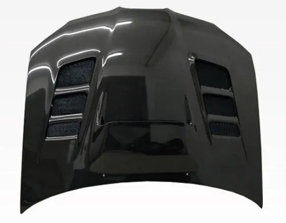 2006-2007 Subaru WRX 4 doors VRS Style Carbon Fiber Black Hood-4