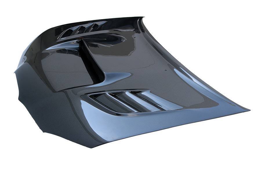 2006-2007 Subaru WRX 4 doors VS 2 Style Carbon Fiber Black Hood-1