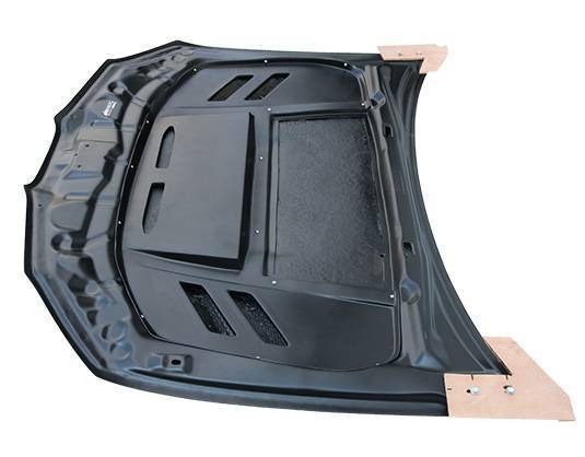 2006-2007 Subaru WRX 4 doors VS 2 Style Carbon Fiber Black Hood-2