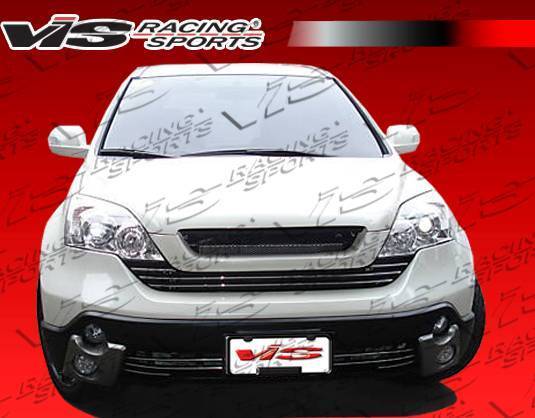 2007-2011 Honda CRV 4 doors TECHNO R Style FRP Primer Front Lip-1