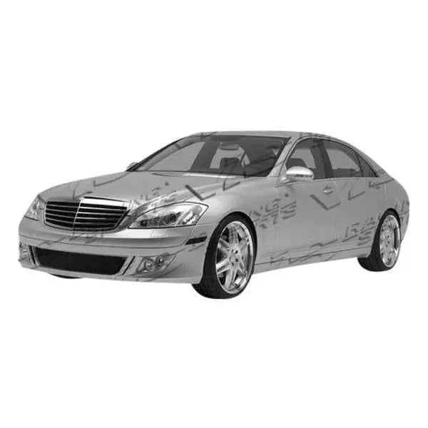 2007-2013 Mercedes S Class W221 4 doors B Spec Style FRP Primer Side Skirts-1