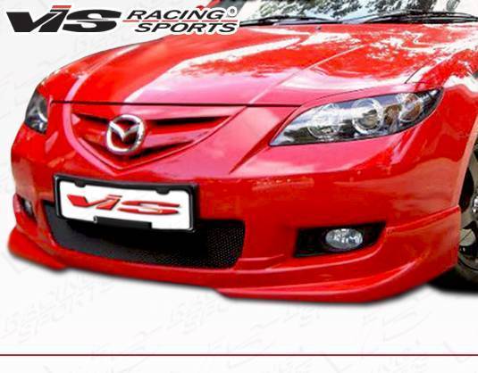 2007-2009 Mazda 3 4 doors POLYURETHANE Black Front Lip-3