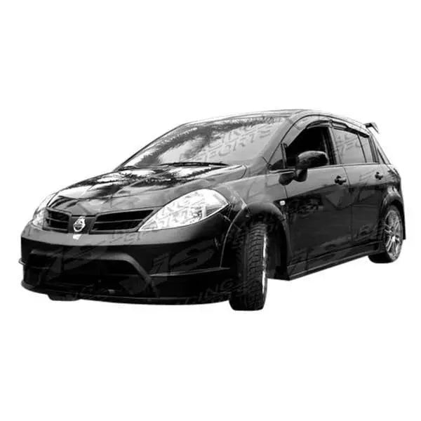 2007-2011 Nissan Versa 4 doors RALLY Style FRP Primer Side Skirts-1