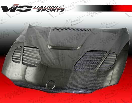 2008-2012 BMW 1 SERIES E82 2 doors GTR Style Carbon Fiber Black Hood-3