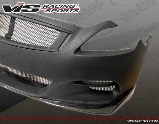 2008-2013 Infiniti G37 2 doors Zelda Style FRP Carbon Fiber Black Front Bumper-3