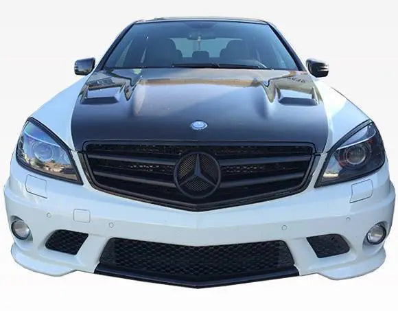 2008-2011 Mercedes C Class C63 4 doors DTM Style Carbon Fiber Black Hood-2