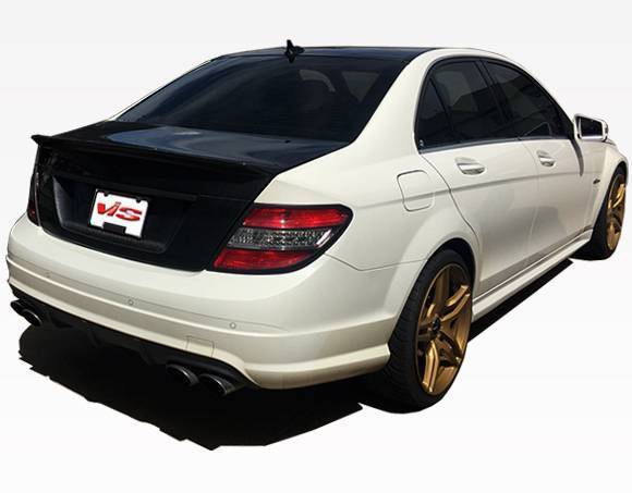 2008-2012 Mercedes C Class 4 doors DEMON Style Carbon Fiber Black Trunk-2