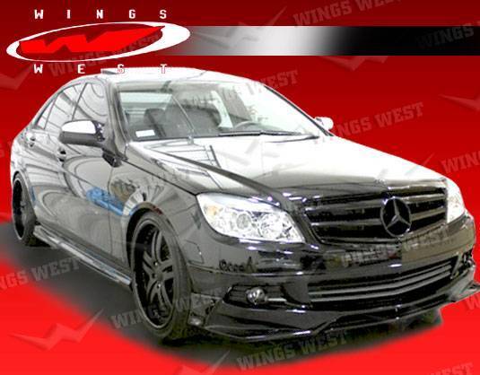 2008-2011 Mercedes C Class W204 4 doors POLYURETHANE Black Full Kit-2