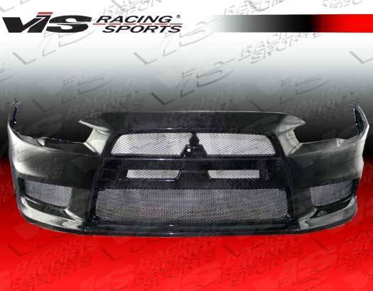 2008-2014 Mitsubishi EVO 10 Carbon Fiber Black Front Bumper-1