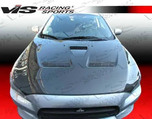 2008-2017 Mitsubishi EVO 10 4 doors OEM Style Carbon Fiber Black Hood-2