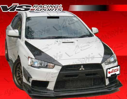 2008-2014 Mitsubishi EVO 10 Carbon Fiber Black Front Lip-1