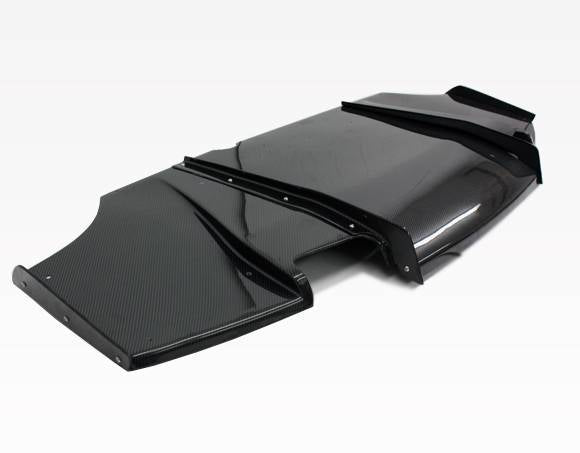 2008-2015 Mitsubishi EVO 10 Carbon Fiber Black Diffuser-1