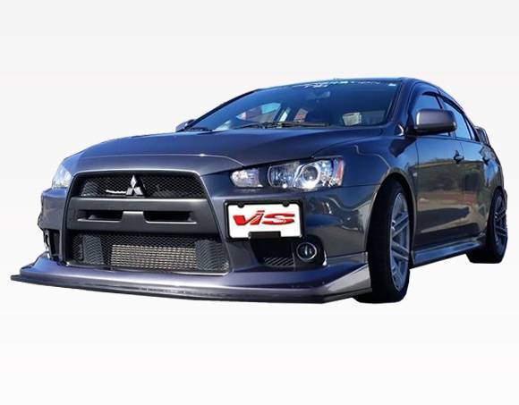 2008-2014 Mitsubishi EVO 10 POLYURETHANE Black Front Lip-1
