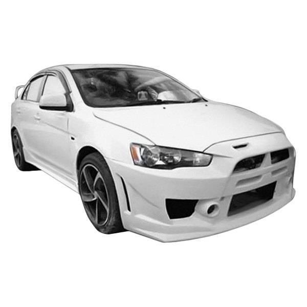 2008-2013 Mitsubishi Lancer 4 doors A SPEC Style FRP Primer Front Bumper-1