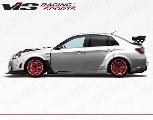 2008-2014 Subaru WRX 4 doors VRS WB Style FRP Primer Full Kit-3