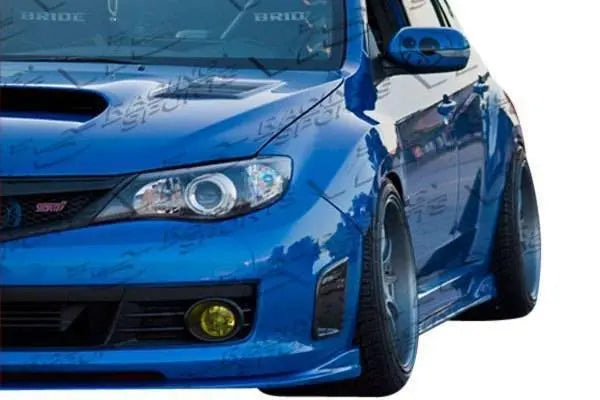 2008-2014 Subaru WRX 4 doors Z Speed Style FRP Primer Side Skirts-1