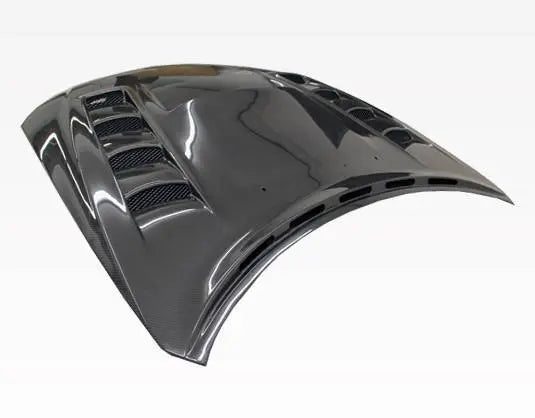 2008-2014 Subaru WRX Hatchback 4 doors STI Style Carbon Fiber Black Hood-4