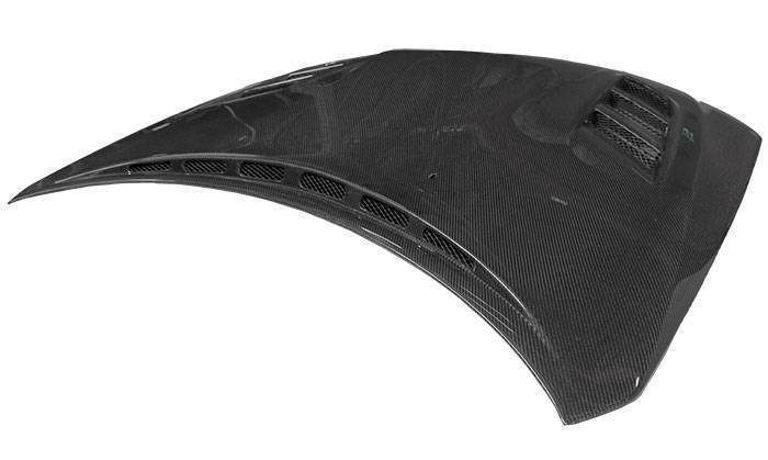 2008-2014 Subaru WRX Hatchback 4 doors Carbon Fiber Black Hood-2