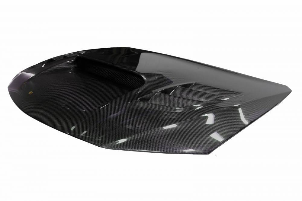 2008-2014 Subaru WRX Hatchback 4 doors Carbon Fiber Black Hood-3