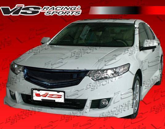 2009-2010 Acura TSX 4 doors TECHNO R Style FRP Primer Front Lip-2