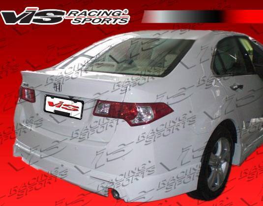 2009-2014 Acura TSX 4 doors TECHNO R Style FRP Primer Rear Lip-2
