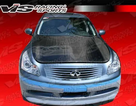 2009-2013 Infiniti G37 4 doors OEM Style Carbon Fiber Black Hood-1