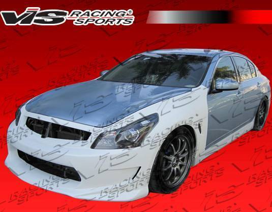 2009-2012 Infiniti G37 4 doors R 35 Style FRP Primer Front Bumper-3