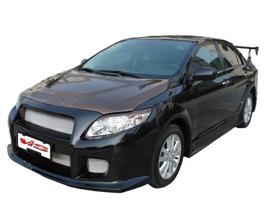 2009-2010 Toyota Corolla 4 doors GT Widebody Style FRP Primer Full Kit-1