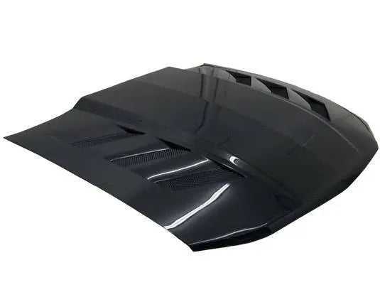 2010-2012 Ford Mustang 2 doors AMS Style Carbon Fiber Black Hood-2
