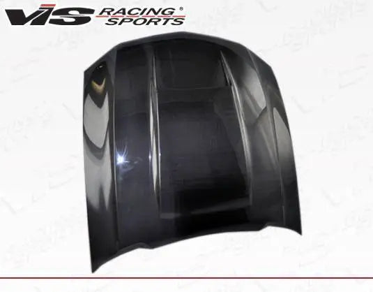 2010-2012 Ford Mustang 2 doors STALKER Style Carbon Fiber Black Hood-3